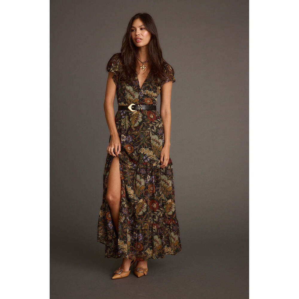 12th Tribe Sundance Floral Paisley Maxi Dress Size S